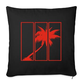 Holiday View (Red) - Sofa pillowcase 17,3'' x 17,3'' (45 x 45 cm) - black - Front