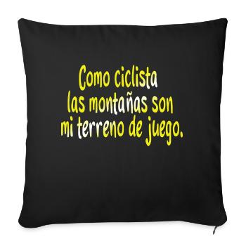 Bicycle Bicycle Bicycle Bike Biker MTB 10 - Sofa pillowcase 17,3'' x 17,3'' (45 x 45 cm) - black - Front