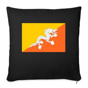 Bhutan - Sofa pillowcase 17,3'' x 17,3'' (45 x 45 cm) - black - Front