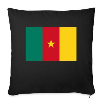 Cameroun - Housse de coussin décorative 45 x 45 cm - noir - Devant