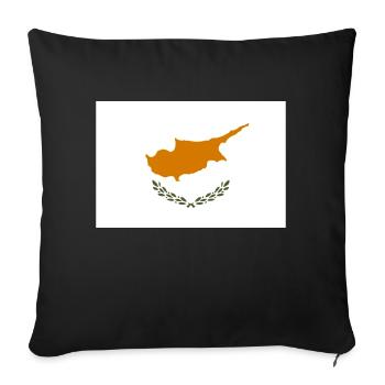 Cyprus - Sofa pillowcase 17,3'' x 17,3'' (45 x 45 cm) - black - Front