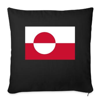 Greenland - Sofa pillowcase 17,3'' x 17,3'' (45 x 45 cm) - black - Front