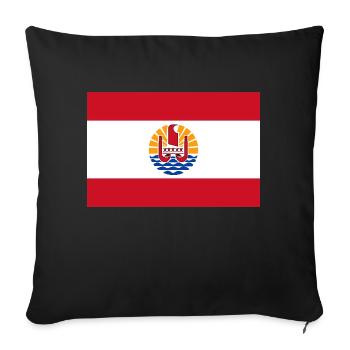 Polynésie française - Housse de coussin décorative 45 x 45 cm - noir - Devant