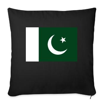 Pakistan - Sofa pillowcase 17,3'' x 17,3'' (45 x 45 cm) - black - Front