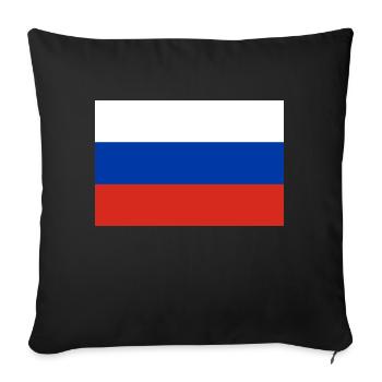 Russia - Sofa pillowcase 17,3'' x 17,3'' (45 x 45 cm) - black - Front