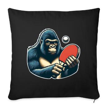 Table tennis - Sofa pillowcase 17,3'' x 17,3'' (45 x 45 cm) - black - Front