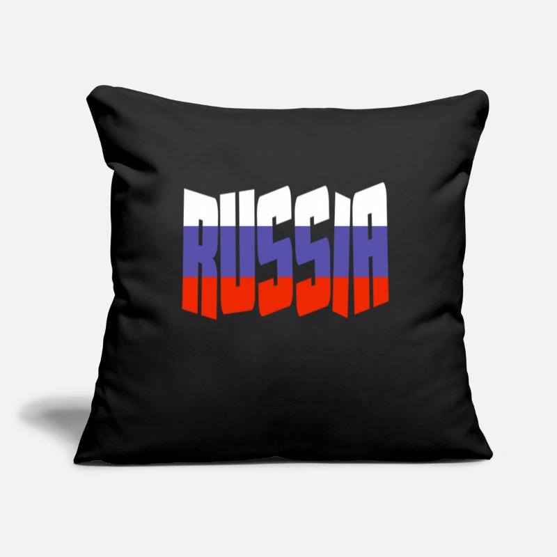 Couleurs des lettres du drapeau de la Russie Housse de coussin décorative 45 x 45 cm