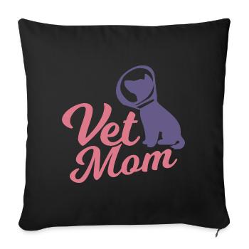 Veterinary Mother - Sofa pillowcase 17,3'' x 17,3'' (45 x 45 cm) - black - Front