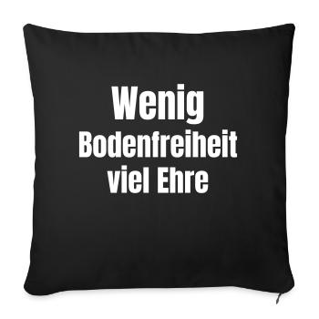Peu de garde au sol, beaucoup d’honneur - Housse de coussin décorative 45 x 45 cm - noir - Devant