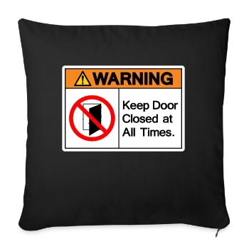 my house my rules - Housse de coussin décorative 45 x 45 cm - noir - Devant