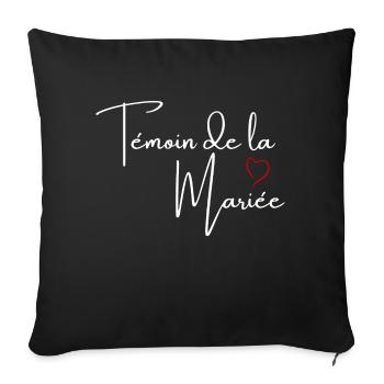 Red Heart Bride's Witness - Sofa pillowcase 17,3'' x 17,3'' (45 x 45 cm) - black - Front