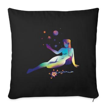 Cosmic Dreams Silhouette - Sofa pillowcase 17,3'' x 17,3'' (45 x 45 cm) - black - Front