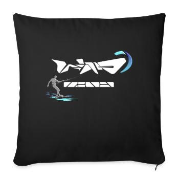 Windkind Futuristic - Sofakissenbezug 45 x 45 cm - Schwarz - Vorne