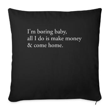 Succès et motivation des entreprises de luxe chez Boring Baby - Housse de coussin décorative 45 x 45 cm - noir - Devant
