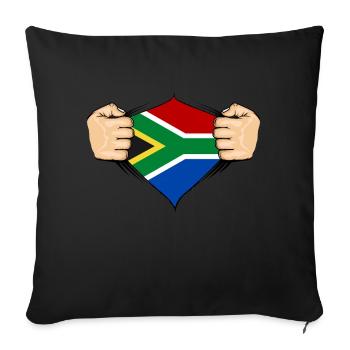 South Africa Flag Design - Sofa pillowcase 17,3'' x 17,3'' (45 x 45 cm) - black - Front