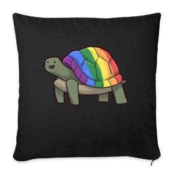 Gay Turtle - Sofa pillowcase 17,3'' x 17,3'' (45 x 45 cm) - black - Front