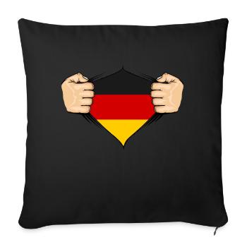 Germany Flag Design - Sofa pillowcase 17,3'' x 17,3'' (45 x 45 cm) - black - Front