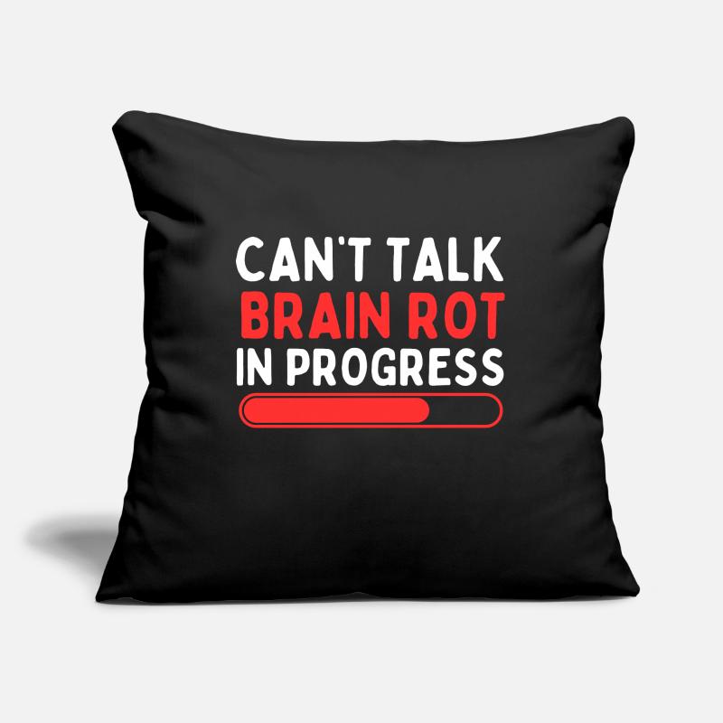 Brain Rot in Progress Sofa pillowcase 17,3'' x 17,3'' (45 x 45 cm)