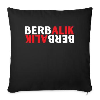 INDONET Berbalik - Housse de coussin décorative 45 x 45 cm - noir - Devant