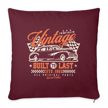 Oldtimer Baujahr 1965 Geburtstag Jahrgang Geschenk - Sofakissenbezug 45 x 45 cm - Burgunderrot - Vorne