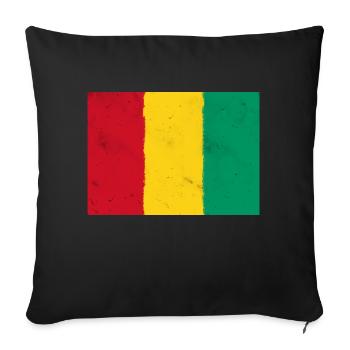 Flag of Guinea – The Power of Africa - Sofa pillowcase 17,3'' x 17,3'' (45 x 45 cm) - black - Front