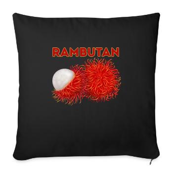 INDONET Ramboutan - Housse de coussin décorative 45 x 45 cm - noir - Devant