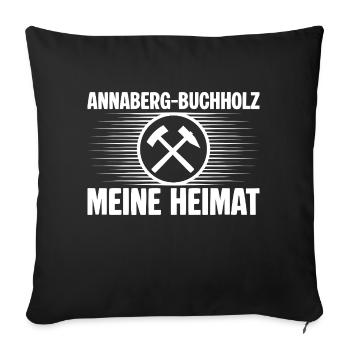 Annaberg Buchholz Meine Heimat - Sofakissenbezug 45 x 45 cm - Schwarz - Vorne