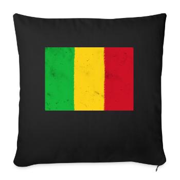 Drapeau du Mali - Housse de coussin décorative 45 x 45 cm - noir - Devant
