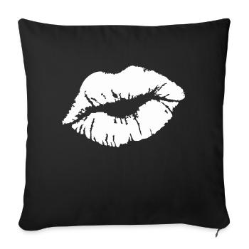 baiser - Housse de coussin décorative 45 x 45 cm - noir - Devant