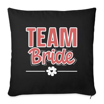 Équipe Bride - Housse de coussin décorative 45 x 45 cm - noir - Devant