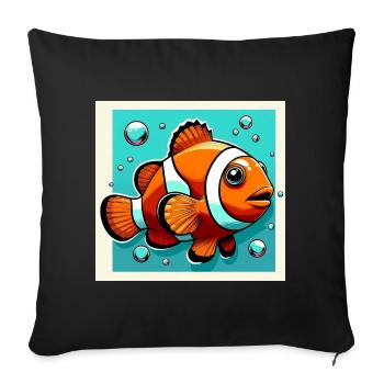Clownfish - Sofa pillowcase 17,3'' x 17,3'' (45 x 45 cm) - black - Front