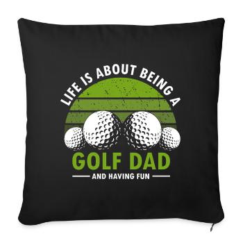 The Best Days Are Spent Golfing Retro Fun Lover - Sofa pillowcase 17,3'' x 17,3'' (45 x 45 cm) - black - Front