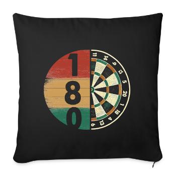Fléchettes Fléchettes Jeu de fléchettes Lecteur de fléchettes - Housse de coussin décorative 45 x 45 cm - noir - Devant