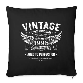 29 Years Birthday | Birthday November 1996 - Sofa pillowcase 17,3'' x 17,3'' (45 x 45 cm) - black - Front