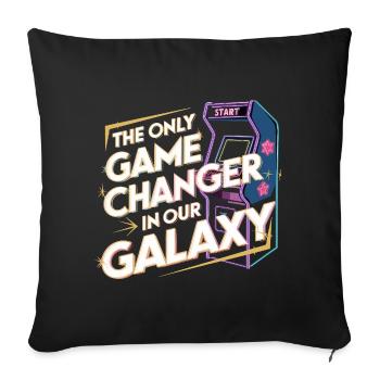 The Only Game Changer In Our Galaxy Retro Arcade - Sofa pillowcase 17,3'' x 17,3'' (45 x 45 cm) - black - Front