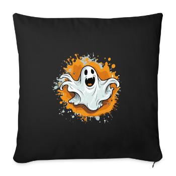 Haunted ghost on color splash - Sofa pillowcase 17,3'' x 17,3'' (45 x 45 cm) - black - Front