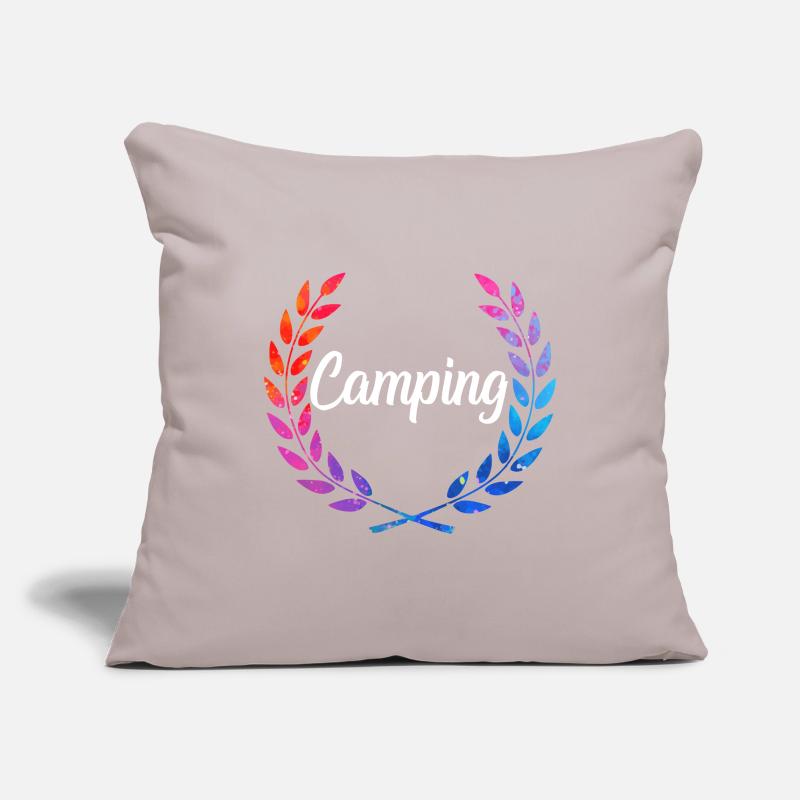 Camping Farblaurel Script Sofakissenbezug 45 x 45 cm