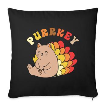 Thanksgiving Maman Maman Maman Grand-mère - Housse de coussin décorative 45 x 45 cm - noir - Devant