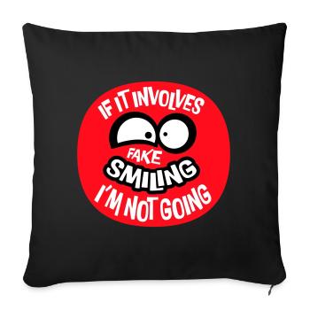 S’il s’agit d’un faux sourire, je ne vais pas le dire - Housse de coussin décorative 45 x 45 cm - noir - Devant