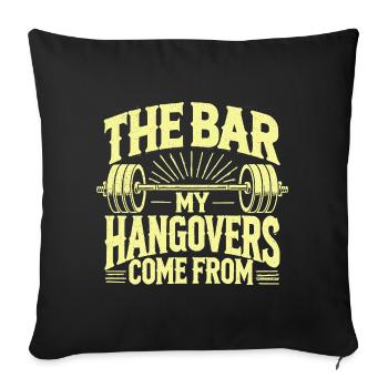 Cadeau de culturisme drôle pour un bar de salle de sport - Housse de coussin décorative 45 x 45 cm - noir - Devant