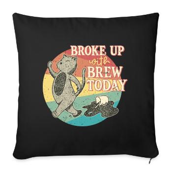 Coffee withdrawal decaffeinated ex-coffee drinker - Sofa pillowcase 17,3'' x 17,3'' (45 x 45 cm) - black - Front