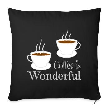 Café - Housse de coussin décorative 45 x 45 cm - noir - Devant