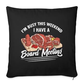  Charcuterie Board Meeting Food Items Charcuterie - Sofa pillowcase 17,3'' x 17,3'' (45 x 45 cm) - black - Front