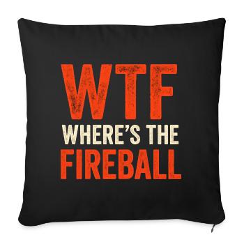 C’est quoi ce truc : Où est l’humour de la boule de feu - Housse de coussin décorative 45 x 45 cm - noir - Devant