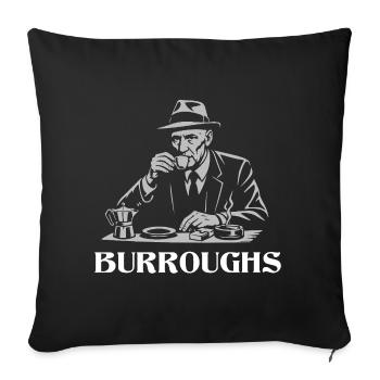William S. Burroughs trinkt Espresso - Sofakissenbezug 45 x 45 cm - Schwarz - Vorne