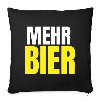 Mehr Bier Frühlingsfest 2026 – Lustiges Bier Fest - Sofakissenbezug 45 x 45 cm - Schwarz - Vorne