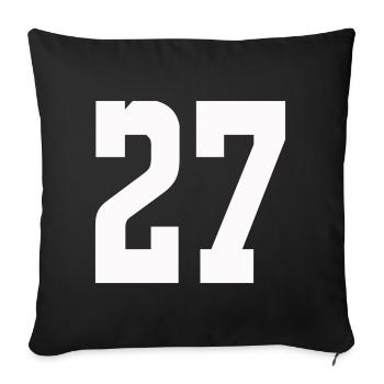 Numerals 27 Contrast Design - Sofa pillowcase 17,3'' x 17,3'' (45 x 45 cm) - black - Front
