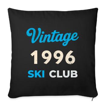 Vintage 1996 – Ski Club Retro Birth Year Gift - Sofa pillowcase 17,3'' x 17,3'' (45 x 45 cm) - black - Front