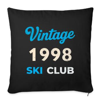 Vintage 1998 – Ski Club Retro Birth Year Gift - Sofa pillowcase 17,3'' x 17,3'' (45 x 45 cm) - black - Front
