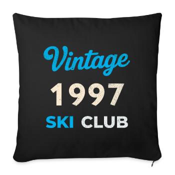 Vintage 1997 – Ski Club Retro Birth Year Gift - Sofa pillowcase 17,3'' x 17,3'' (45 x 45 cm) - black - Front